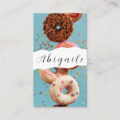 Vector naadloze  donuts visitekaartje (Voorkant)