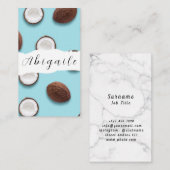 Vector naadloze  kokokosnoot visitekaartje (Voorkant / Achterkant)