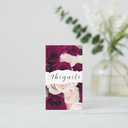 Vector naadloze  Rozen Visitekaartje (Staand voorkant)