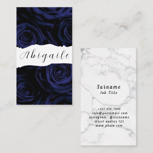 Vector naadloze Rozen Visitekaartje (Voorkant / Achterkant)