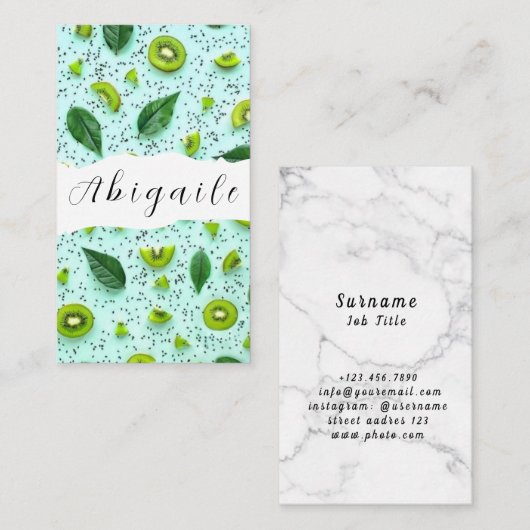 Vector naadloze  verdamper, vers visitekaartje (Voorkant / Achterkant)