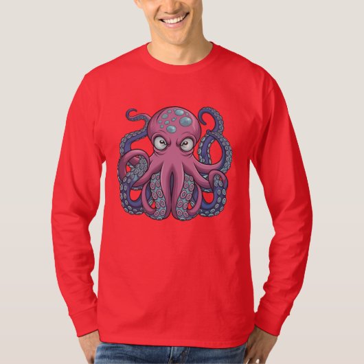 Vector Octopus Monster T-Shirt Design – Edo Ukiyo (Voorkant)