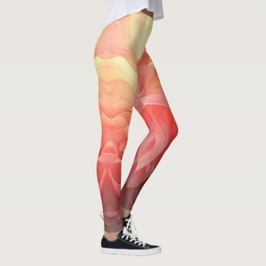 Vector Ombre Fluid Coral Flame Leggings (Rechts)