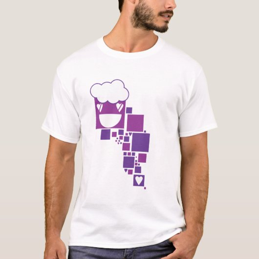 Vector Paarse boxen T-shirt (Voorkant)