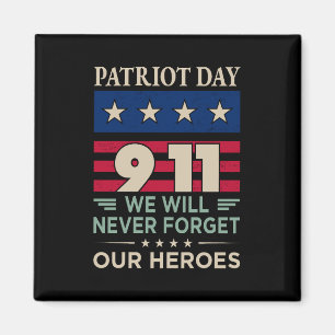 Vector patriot dag 9 11 we zullen nooit vergeten o magneet