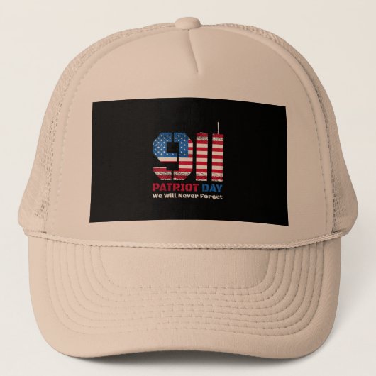 Vector patriot dag ontwerp met Amerikaanse vlag en Trucker Pet (Voorkant)