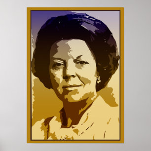 Vector pop art Beatrix der Nederlanden Poster