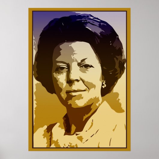 Vector pop art Beatrix der Nederlanden Poster (Voorkant)