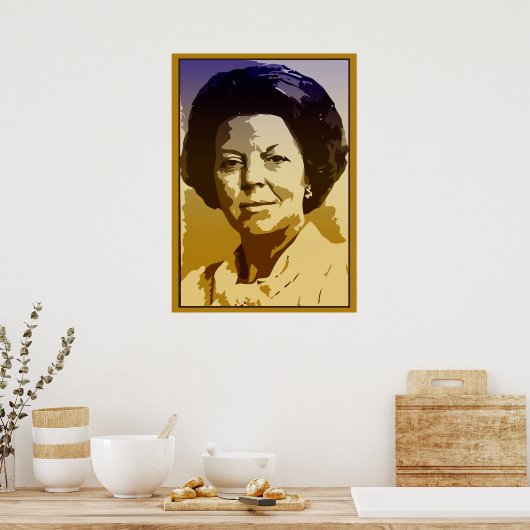 Vector pop art Beatrix der Nederlanden Poster (Keuken)