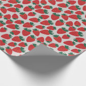 Vector Rode  Aardbei Cadeaupapier (Hoek)
