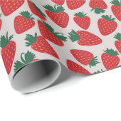 Vector Rode  Aardbei Cadeaupapier (Rol Hoek)