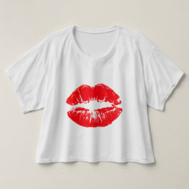 Vector Rode lippen T-shirt