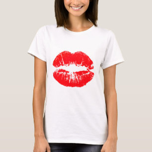 Vector Rode lippen T-shirt