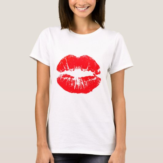 Vector Rode lippen T-shirt (Voorkant)