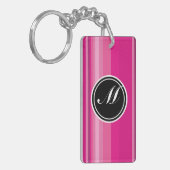 Vector Roze gradiënt gestreept Sleutelhanger (Voorkant Links)