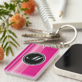 Vector Roze gradiënt gestreept Sleutelhanger (Voorkant Rechts)