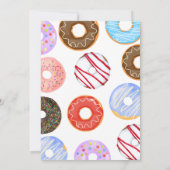 Vector Schattigee donuts Sweet Een 1e verjaardag Kaart (Achterkant)