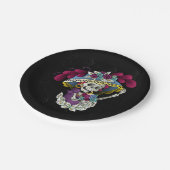 Vector schedel mexicaanse catrina papieren bordje (Gekanteld)