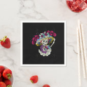 Vector schedel mexicaanse catrina servet (Insitu)