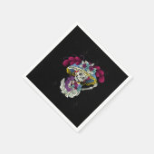 Vector schedel mexicaanse catrina servet (Hoek)