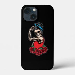 Vector schedel rockabilly  stijl Case-Mate iPhone case