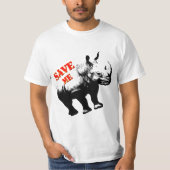 Vector Silhouette Rhino red me T-shirt (Voorkant)
