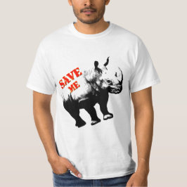 Vector Silhouette Rhino red me T-shirt
