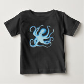 Vector Silhouette van Blauwe Octopus (Voorkant)