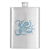 Vector Silhouette van Blauwe Octopus Flacon (Voorkant)