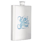 Vector Silhouette van Blauwe Octopus Flacon (Rechts)
