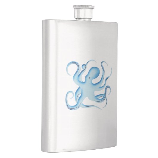 Vector Silhouette van Blauwe Octopus Flacon (Rechts)