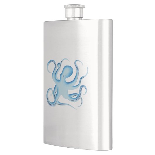 Vector Silhouette van Blauwe Octopus Flacon (Links)