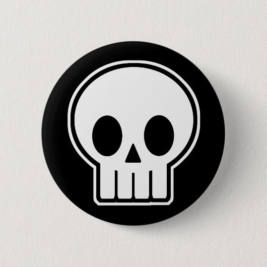 Vector Skull Halloween Ronde Button 5,7 Cm (Voorkant)