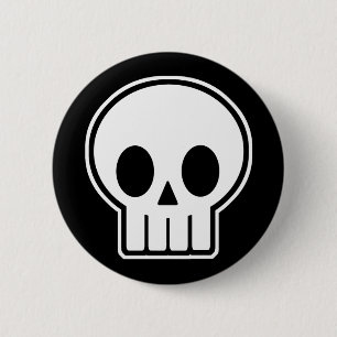 Vector Skull Halloween Ronde Button 5,7 Cm