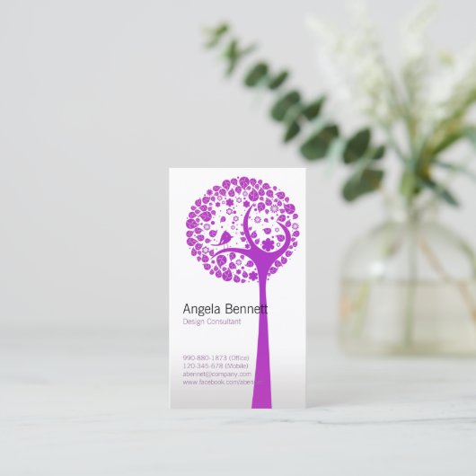 Vector Tree Natuur Visitekaartje (Staand voorkant)
