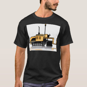 Vector van asfaltpaver t-shirt
