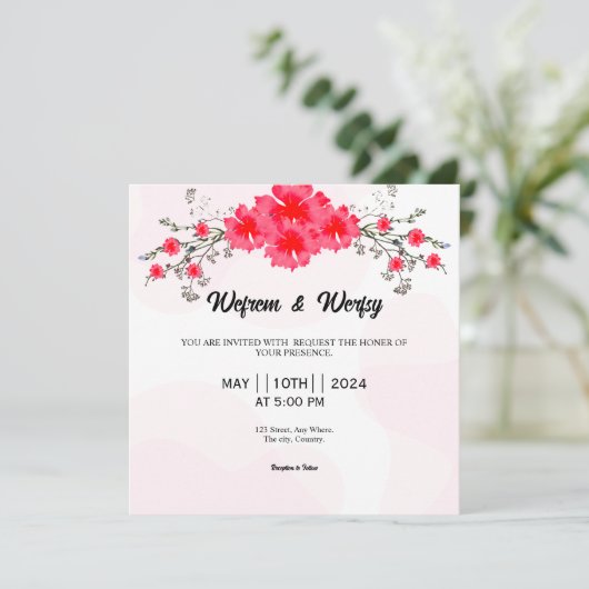 Vector van de Kaart voor het uitnodigen van een Fl (Staand voorkant)