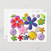 Vector van de Vector van de Retro van de Vloer van Briefkaart (Voorkant / Achterkant)