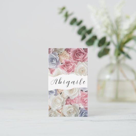 Vector van de ventilator naadloze  Floral Bus Visitekaartje (Staand voorkant)