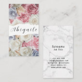 Vector van de ventilator naadloze Floral Bus Visitekaartje (Voorkant / Achterkant)