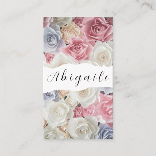 Vector van de ventilator naadloze Floral Bus Visitekaartje (Voorkant)