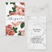 Vector van de ventilator naadloze Floral Bus Visitekaartje (Voorkant / Achterkant)