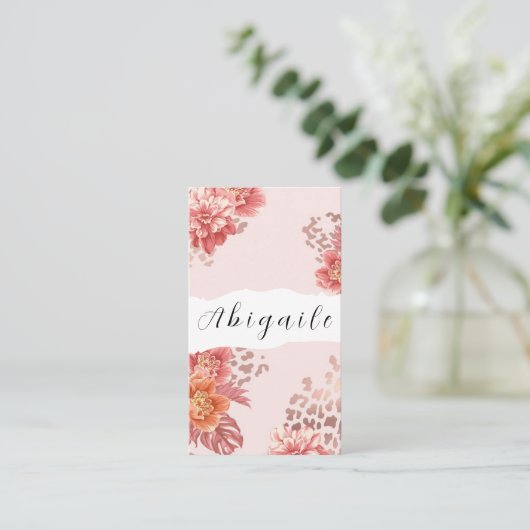 Vector van de ventilator naadloze  Floral Bus Visitekaartje (Staand voorkant)