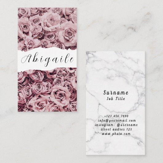 Vector van de ventilator naadloze  Floral Bus Visitekaartje (Voorkant / Achterkant)