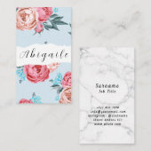 Vector van de ventilator naadloze  Floral Bus Visitekaartje (Voorkant / Achterkant)