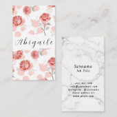 Vector van de ventilator naadloze Floral Bus Visitekaartje (Voorkant / Achterkant)