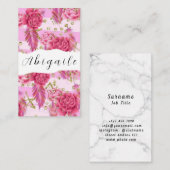 Vector van de ventilator naadloze  Floral Bus Visitekaartje (Voorkant / Achterkant)