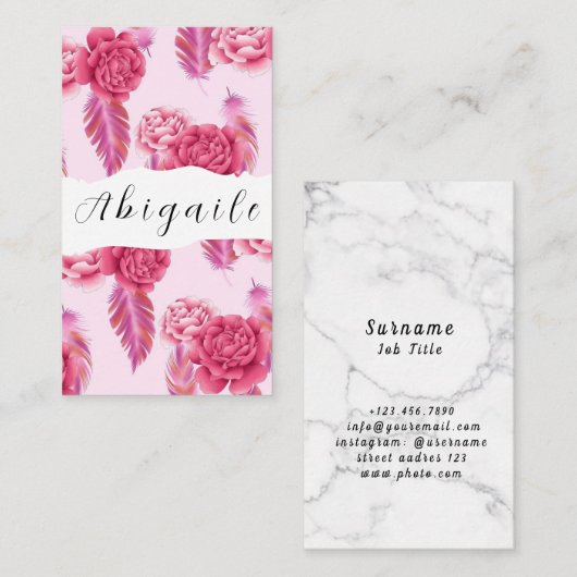 Vector van de ventilator zonder naadloze afwerkin visitekaartje (Voorkant / Achterkant)