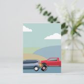 Vector van een voertuig met achteruitrijinrichting briefkaart (Staand voorkant)