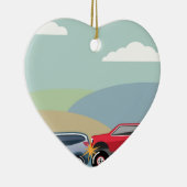 Vector van een voertuig met achteruitrijinrichting keramisch ornament (Rechts)